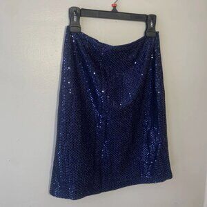 Vintage 90's Armani Jeans Sequin & Silk Silk Mini Skirt